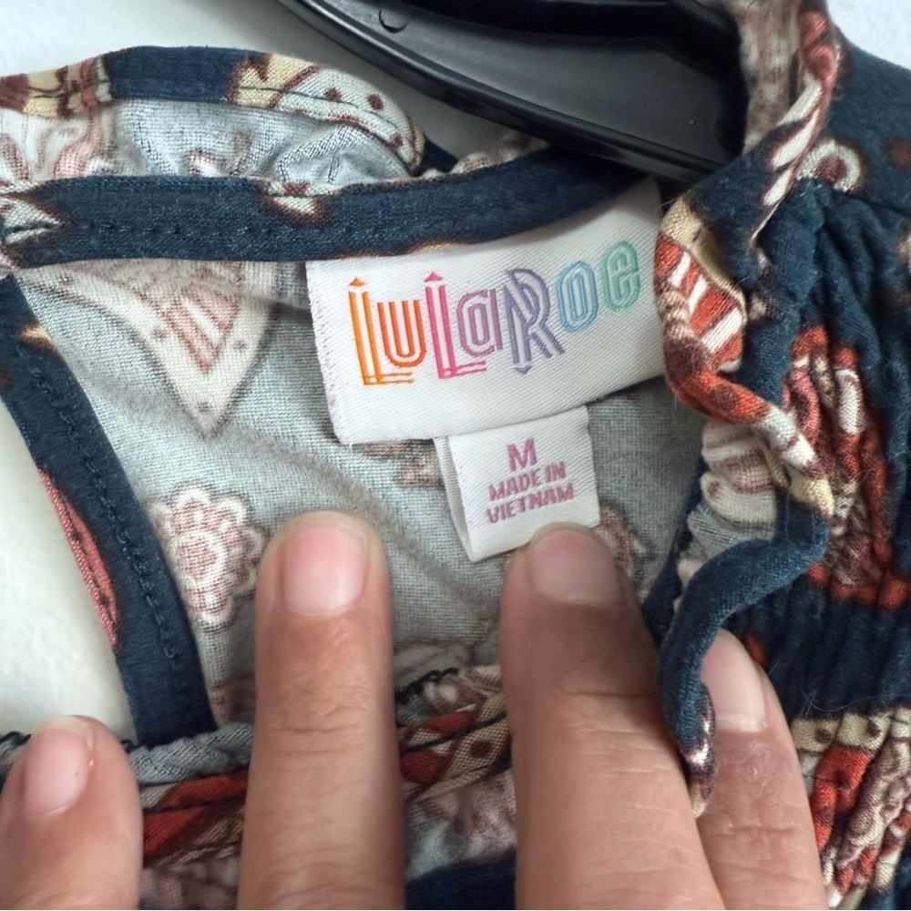 LuLaRoe Boho Paisley Print Hippie Blouse - Picture 6 of 9